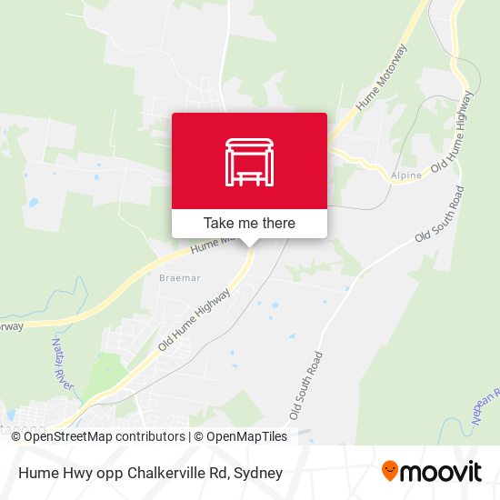 Hume Hwy opp Chalkerville Rd map