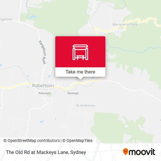 The Old Rd at Mackeys Lane map