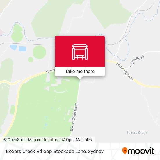 Boxers Creek Rd opp Stockade Lane map