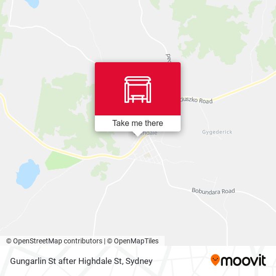 Gungarlin St after Highdale St map