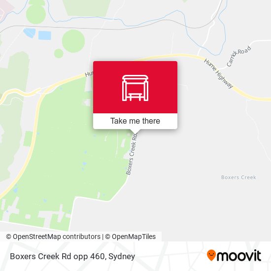 Boxers Creek Rd opp 460 map
