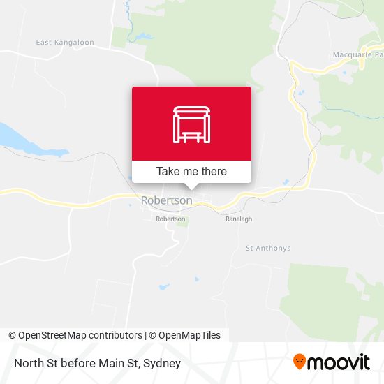 North St before Main St map