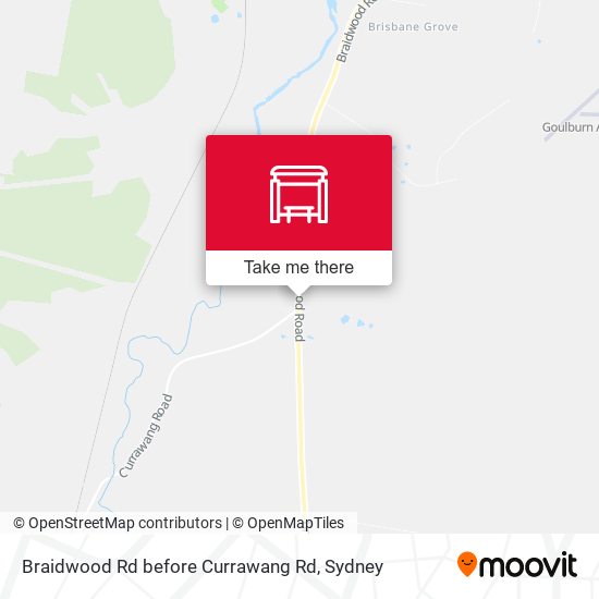 Braidwood Rd before Currawang Rd map