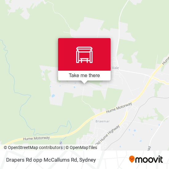 Drapers Rd opp McCallums Rd map