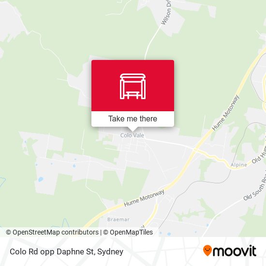 Colo Rd opp Daphne St map