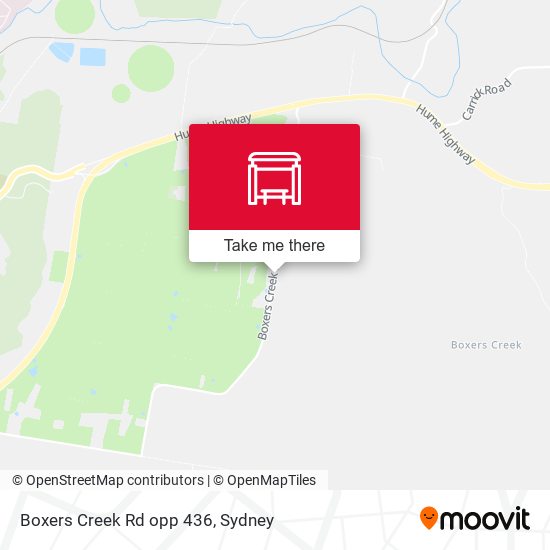 Boxers Creek Rd opp 436 map