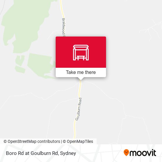 Boro Rd at Goulburn Rd map