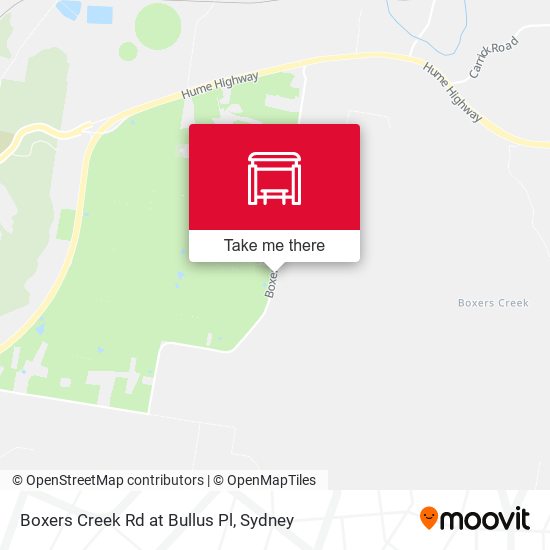 Boxers Creek Rd at Bullus Pl map