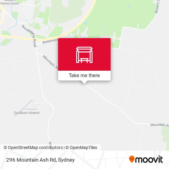 296 Mountain Ash Rd map