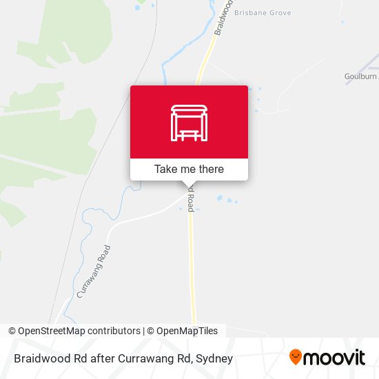 Braidwood Rd after Currawang Rd map