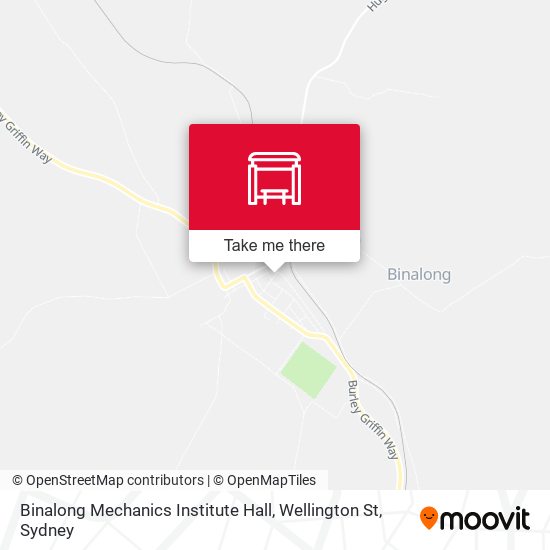 Binalong Mechanics Institute Hall, Wellington St map