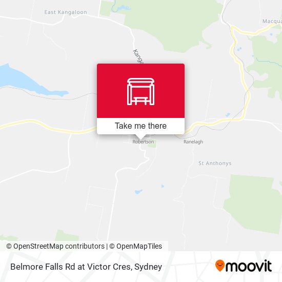 Belmore Falls Rd at Victor Cres map
