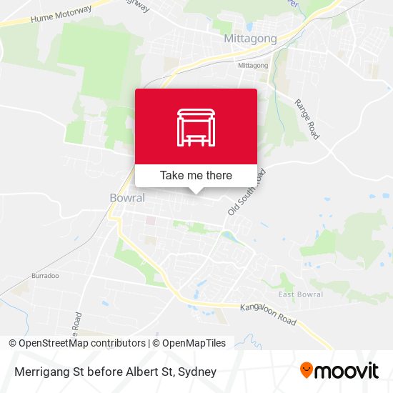 Merrigang St before Albert St map