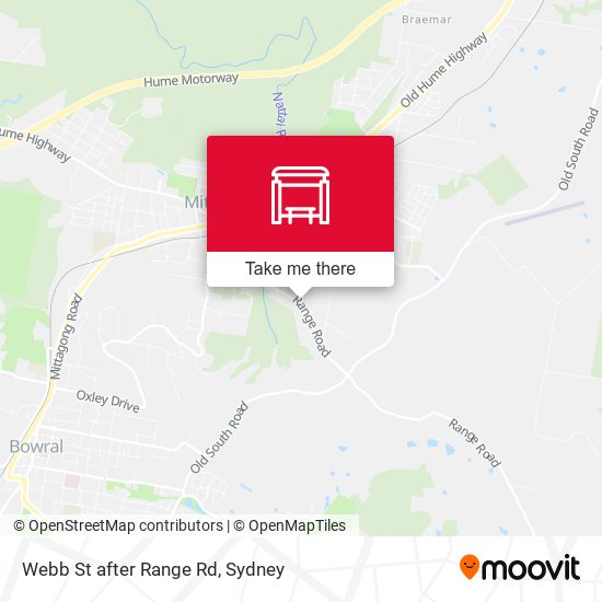 Webb St after Range Rd map
