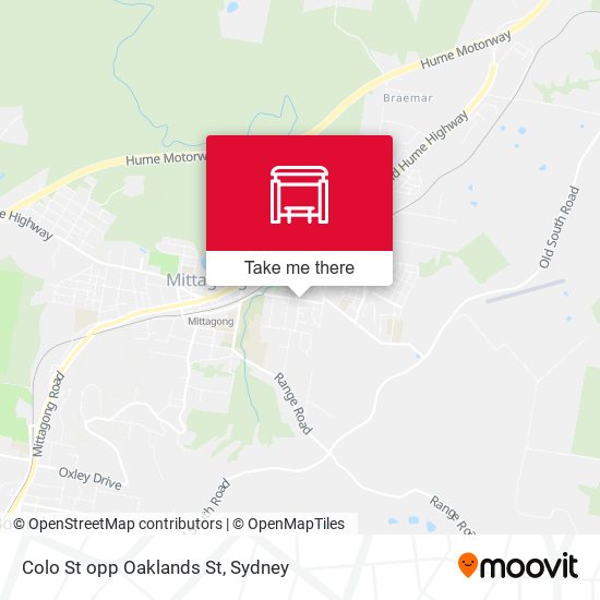 Colo St opp Oaklands St map