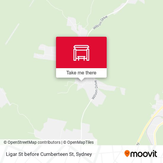 Ligar St before Cumberteen St map
