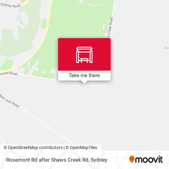 Rosemont Rd after Shaws Creek Rd map