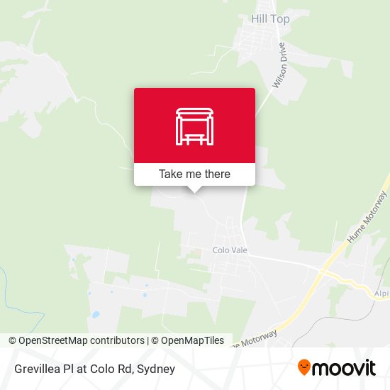 Grevillea Pl at Colo Rd map