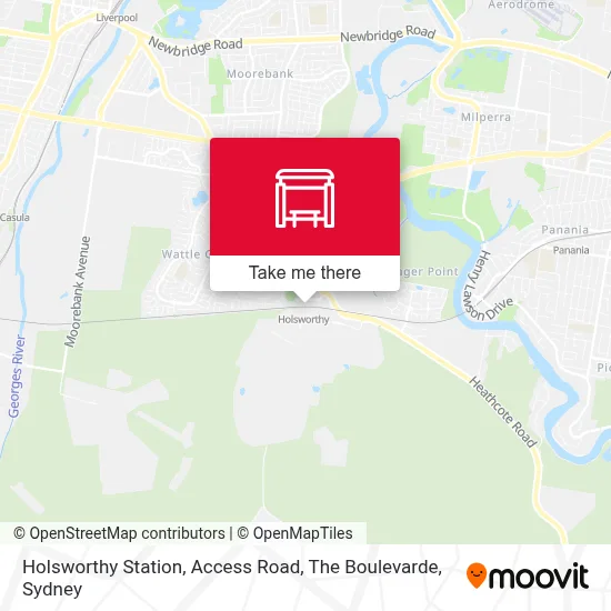 Mapa Holsworthy Station, Access Road, The Boulevarde