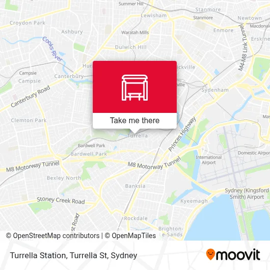 Mapa Turrella Station, Turrella St