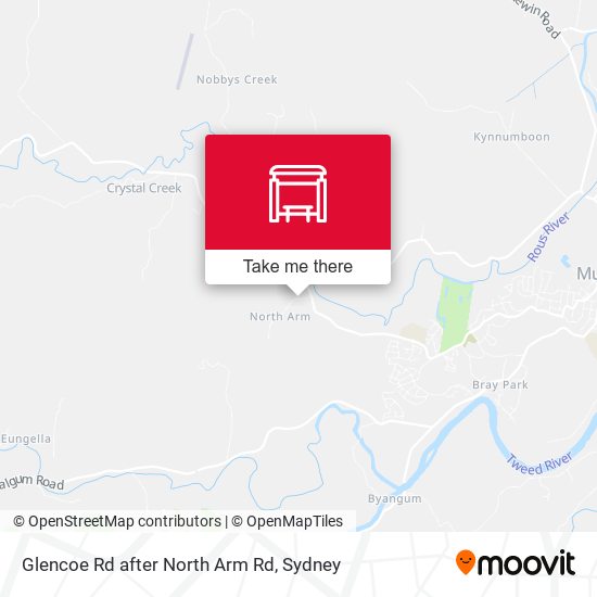 Glencoe Rd after North Arm Rd map