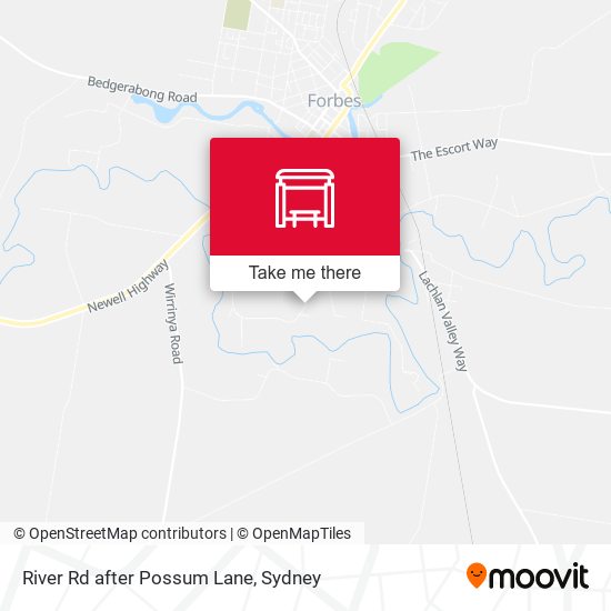 River Rd after Possum Lane map