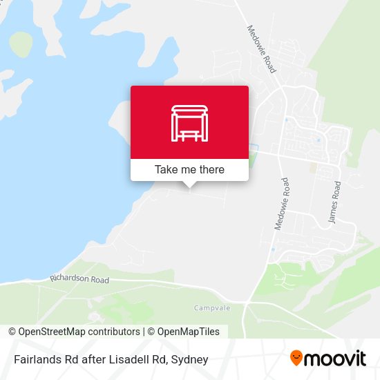 Fairlands Rd after Lisadell Rd map