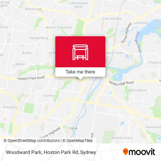 Woodward Park, Hoxton Park Rd map