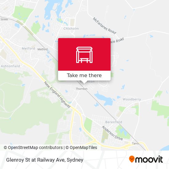 Mapa Glenroy St at Railway Ave