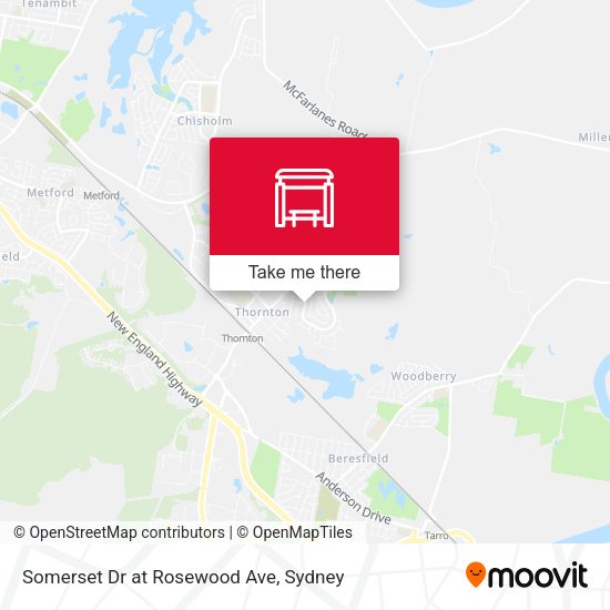 Somerset Dr at Rosewood Ave map