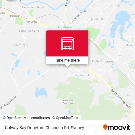 Galway Bay Dr before Chisholm Rd map