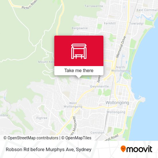 Robson Rd before Murphys Ave map