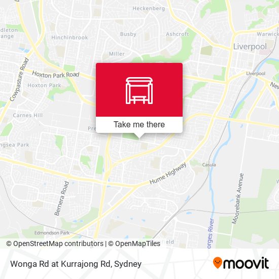 Wonga Rd at Kurrajong Rd map