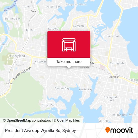 President Ave opp Wyralla Rd map