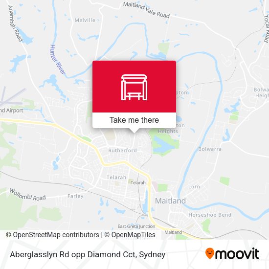 Aberglasslyn Rd opp Diamond Cct map