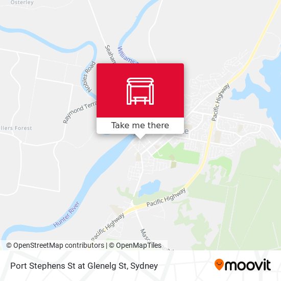 Port Stephens St at Glenelg St map