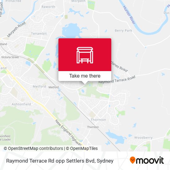 Raymond Terrace Rd opp Settlers Bvd map