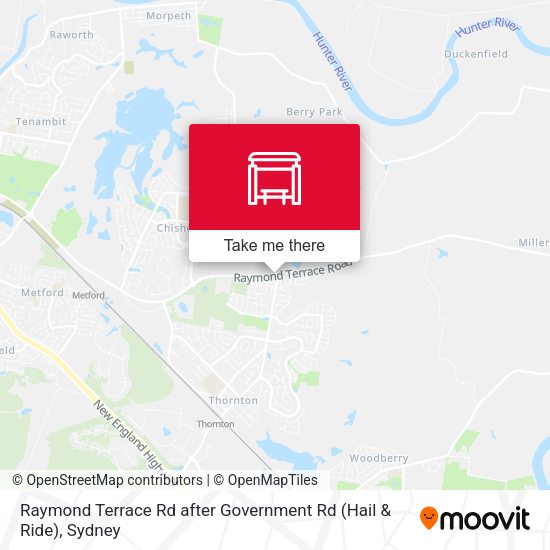 Raymond Terrace Rd after Government Rd (Hail & Ride) map