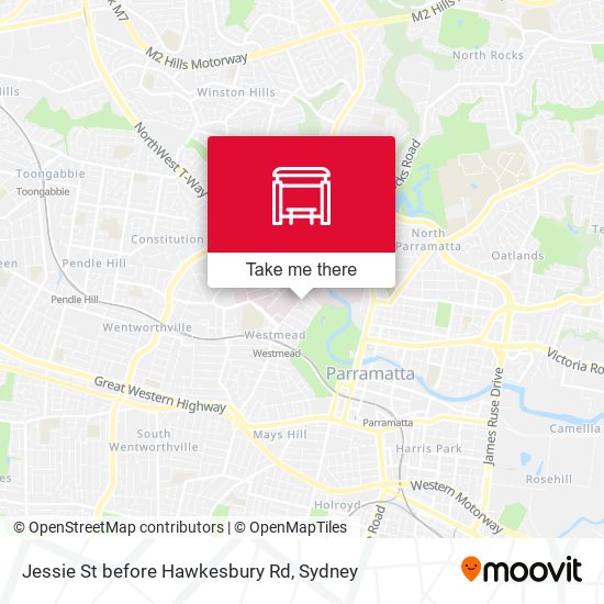 Jessie St before Hawkesbury Rd map
