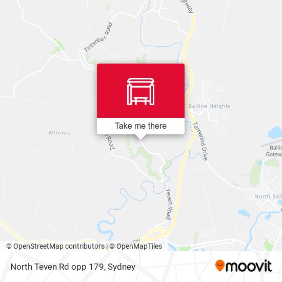 North Teven Rd opp 179 map