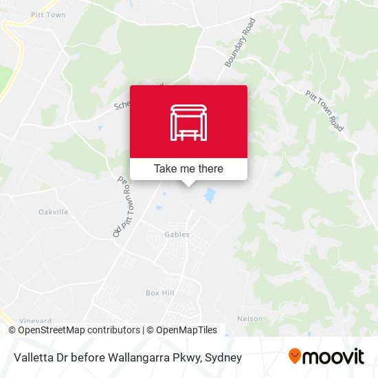 Valletta Dr before Wallangarra Pkwy map
