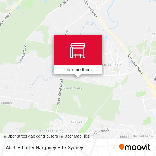 Abell Rd after Garganey Pde map