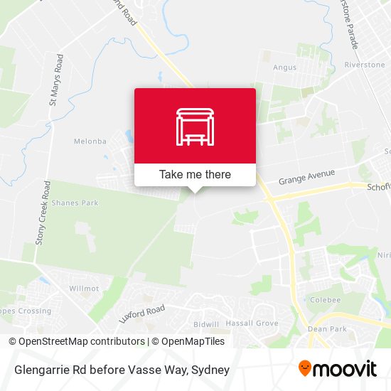 Glengarrie Rd before Vasse Way map