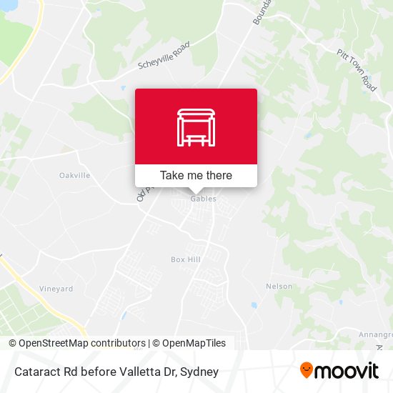 Cataract Rd before Valletta Dr map