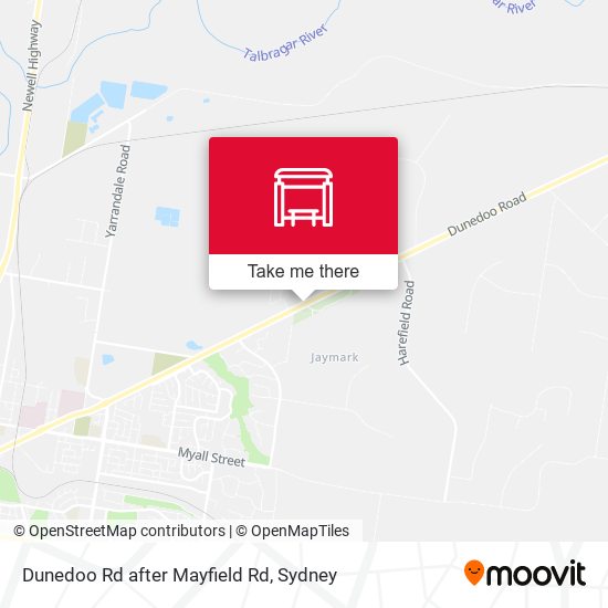 Dunedoo Rd after Mayfield Rd map