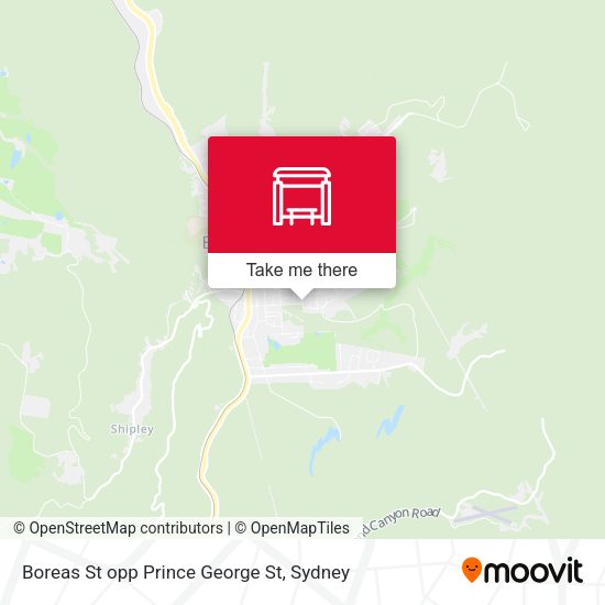Boreas St opp Prince George St map
