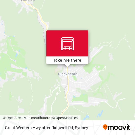 Great Western Hwy after Ridgwell Rd map