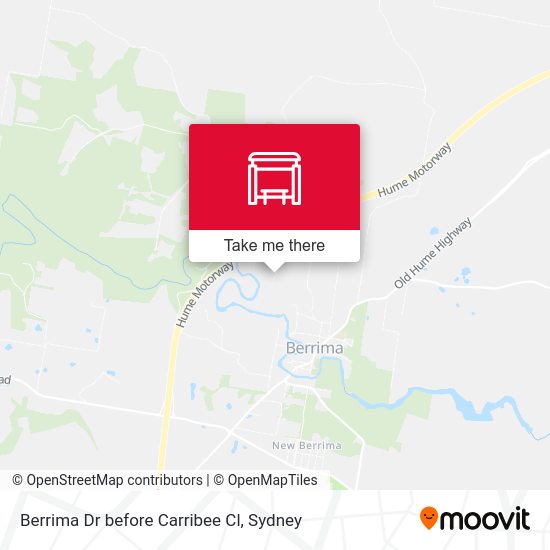 Berrima Dr before Carribee Cl map