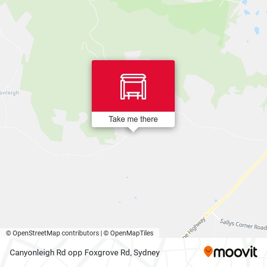 Canyonleigh Rd opp Foxgrove Rd map