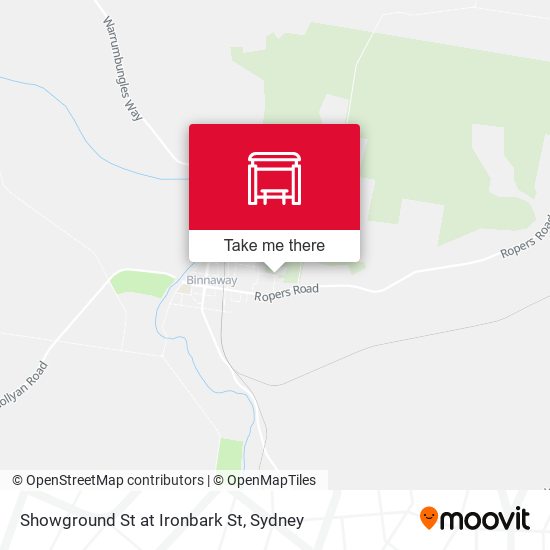 Showground St at Ironbark St map